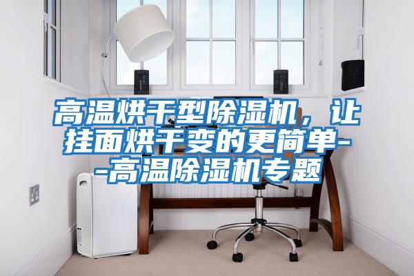 高溫烘干型除濕機，讓掛面烘干變的更簡單--高溫除濕機專題