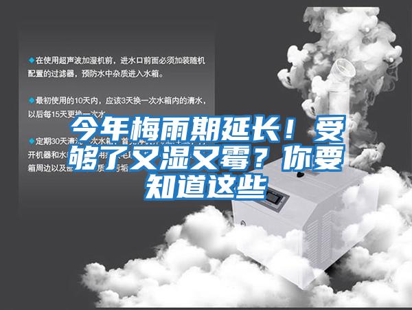 今年梅雨期延長！受夠了又濕又霉？你要知道這些