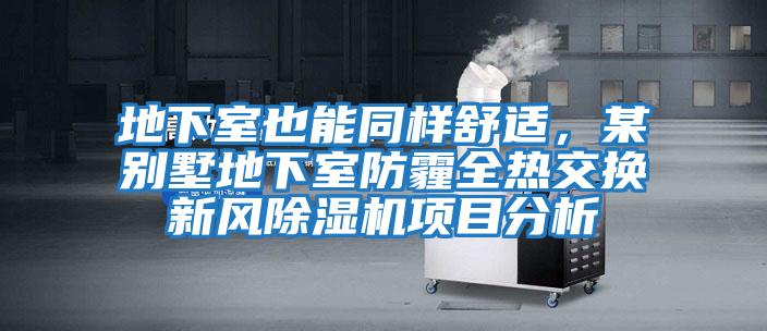 地下室也能同樣舒適，某別墅地下室防霾全熱交換新風(fēng)除濕機(jī)項目分析