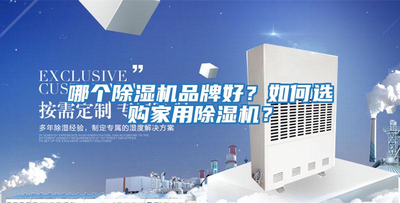 哪個除濕機品牌好？如何選購家用除濕機？