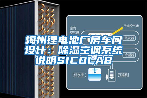 梅州鋰電池廠房車間設(shè)計：除濕空調(diào)系統(tǒng)說明SICOLAB