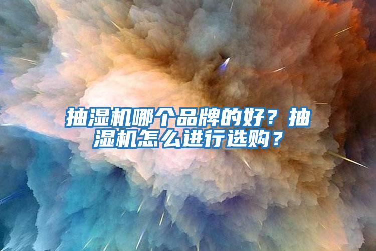 抽濕機哪個品牌的好？抽濕機怎么進行選購？