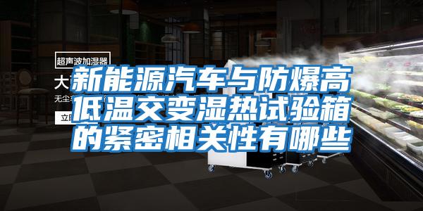 新能源汽車與防爆高低溫交變濕熱試驗箱的緊密相關性有哪些