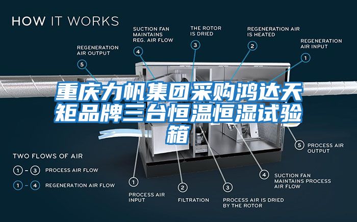 重慶力帆集團采購鴻達天矩品牌三臺恒溫恒濕試驗箱